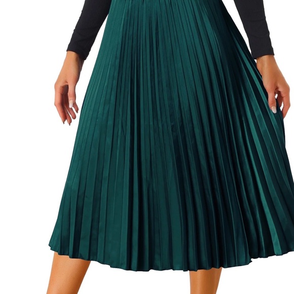 J. Crew Teal Pleated Circle Skirt - Picture 3 of 3